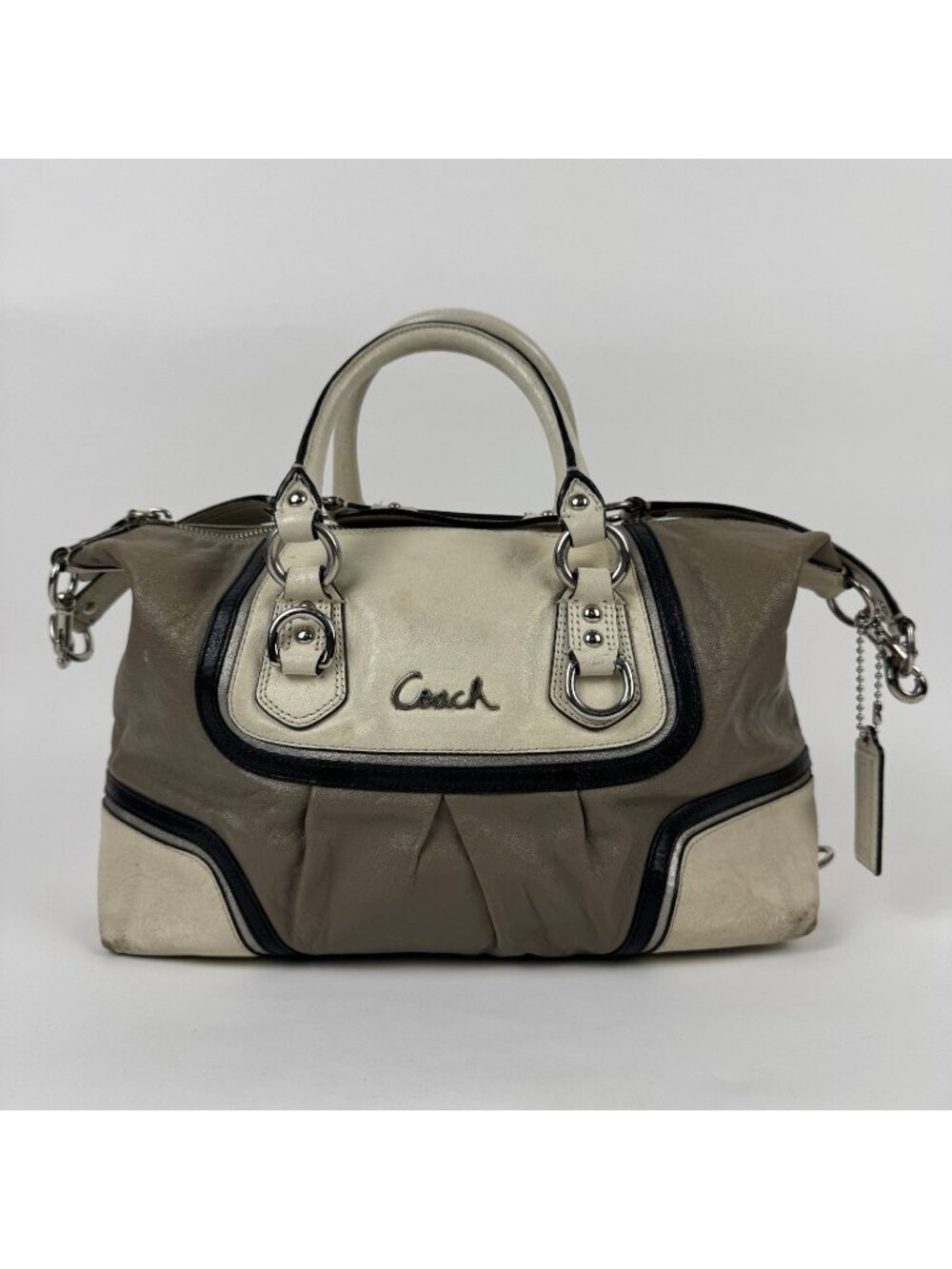 Vintage Y2K COACH F17455 Ashely Spectator Satchel Shoulder Bag Cowhide Leather